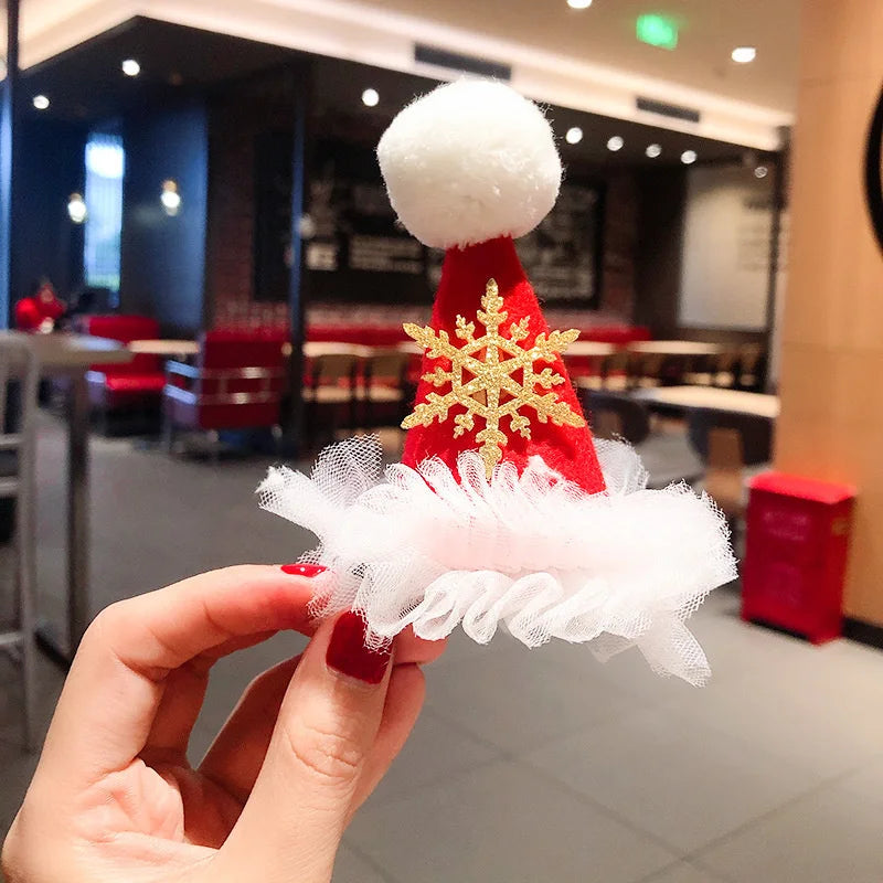 New Christmas decoration  hat hairpin adult children