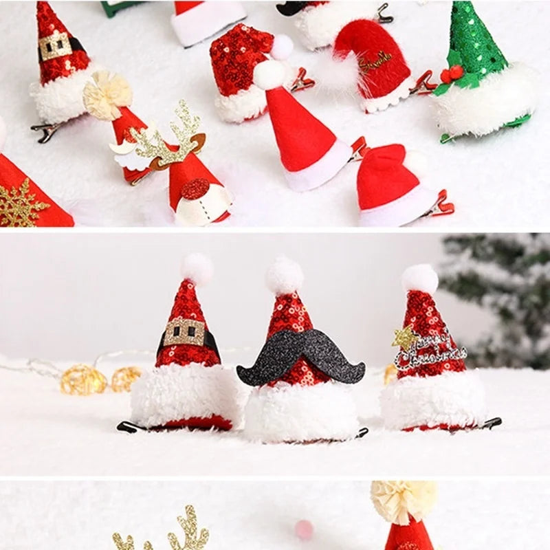 New Christmas decoration  hat hairpin adult children