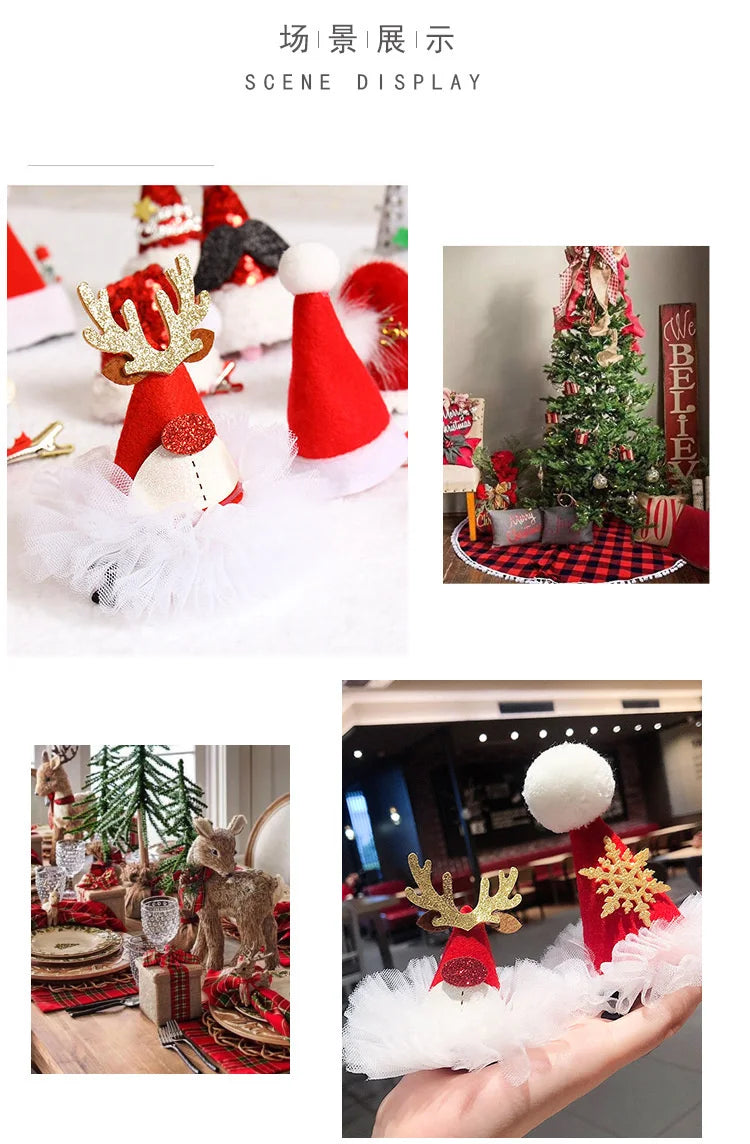 New Christmas decoration  hat hairpin adult children