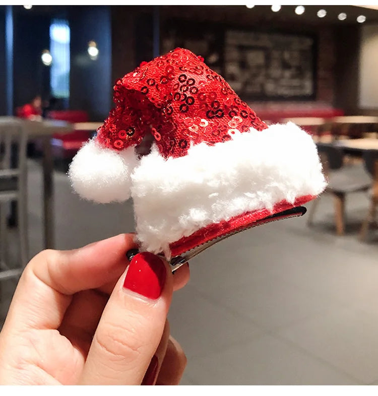 New Christmas decoration  hat hairpin adult children