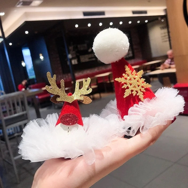 New Christmas decoration  hat hairpin adult children