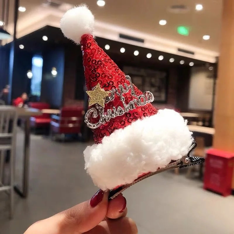 New Christmas decoration  hat hairpin adult children