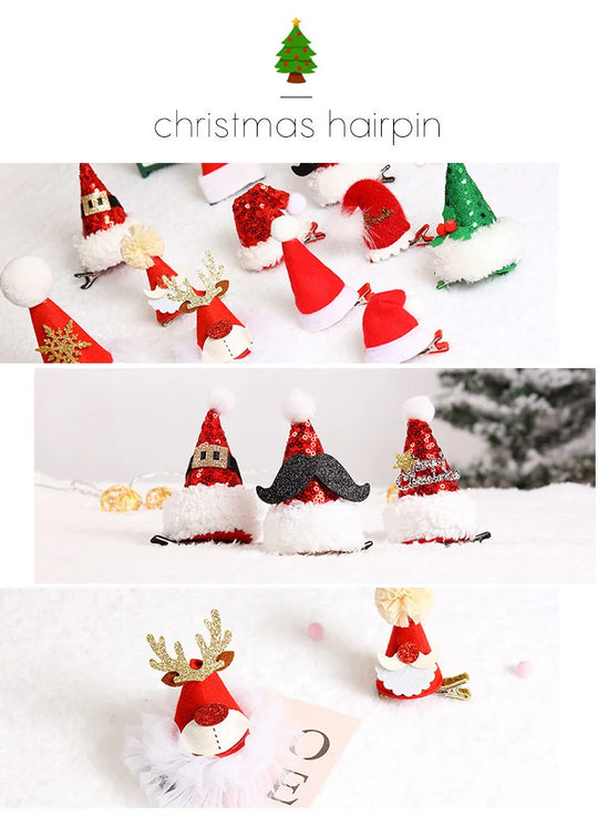 New Christmas decoration  hat hairpin adult children