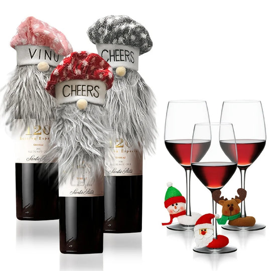 Christmas Home Decoration Ideas Christmas Wine Bottle Set