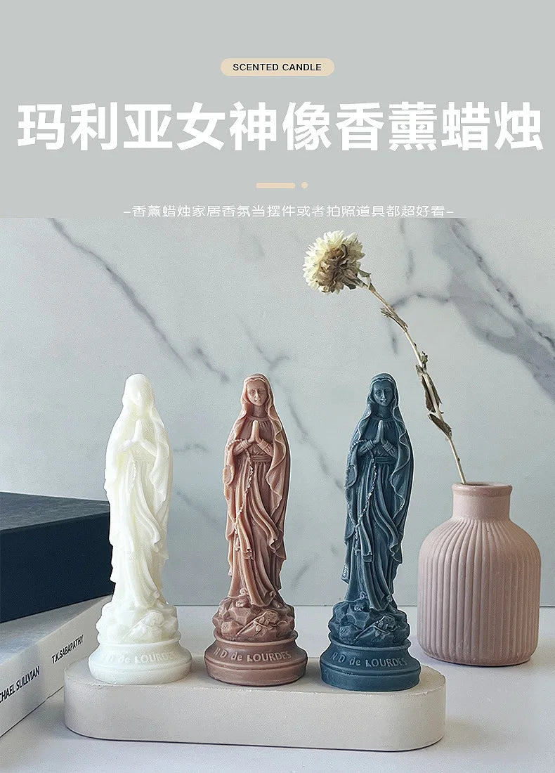 Virgin Mary scented candle.