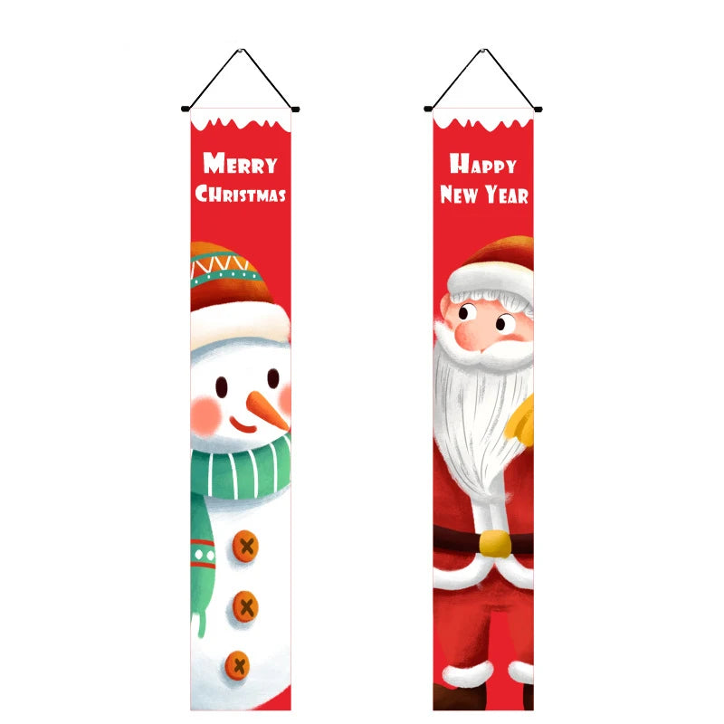 ,gifts,Christmas doors,flags,banners