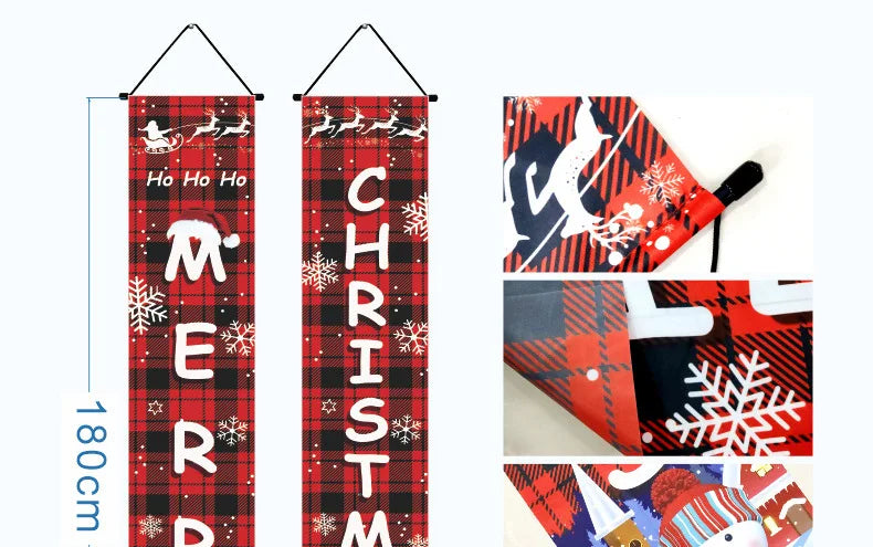 ,gifts,Christmas doors,flags,banners