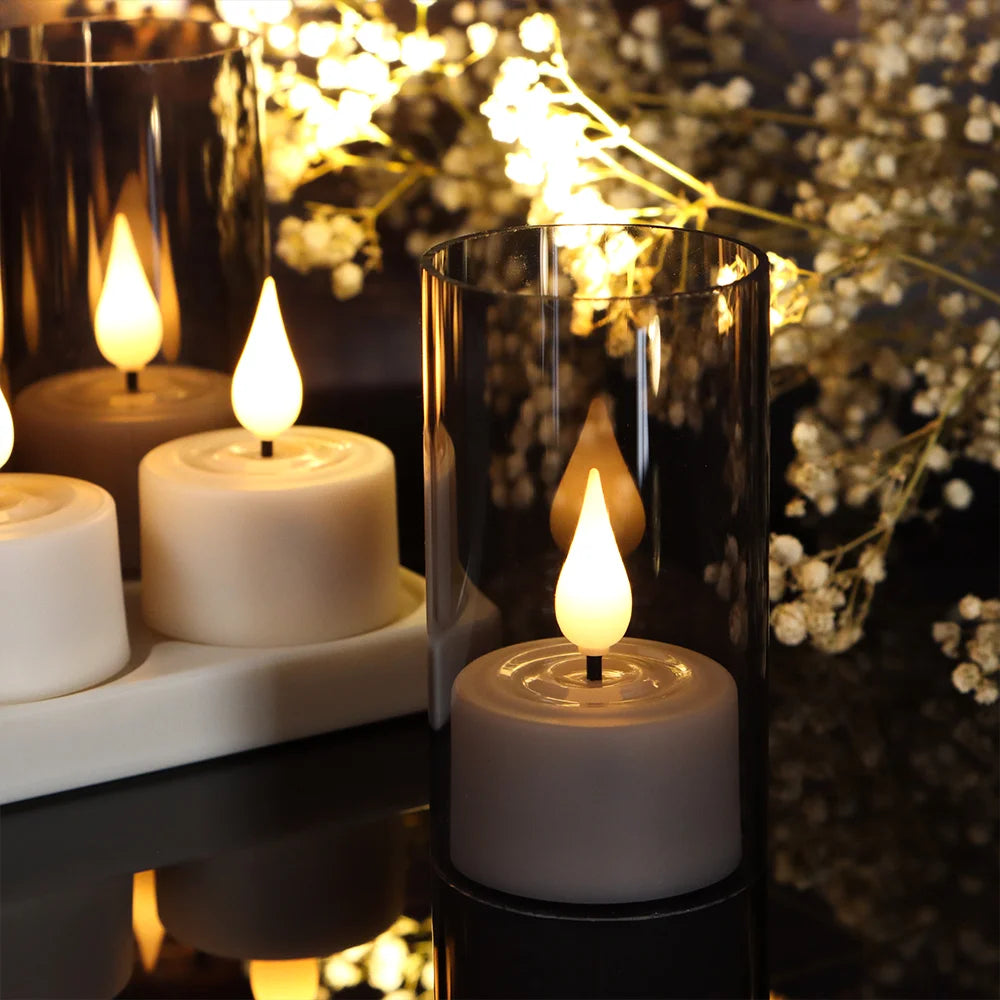 LED Candle Light Rechargeable Flameless Wedding Decor