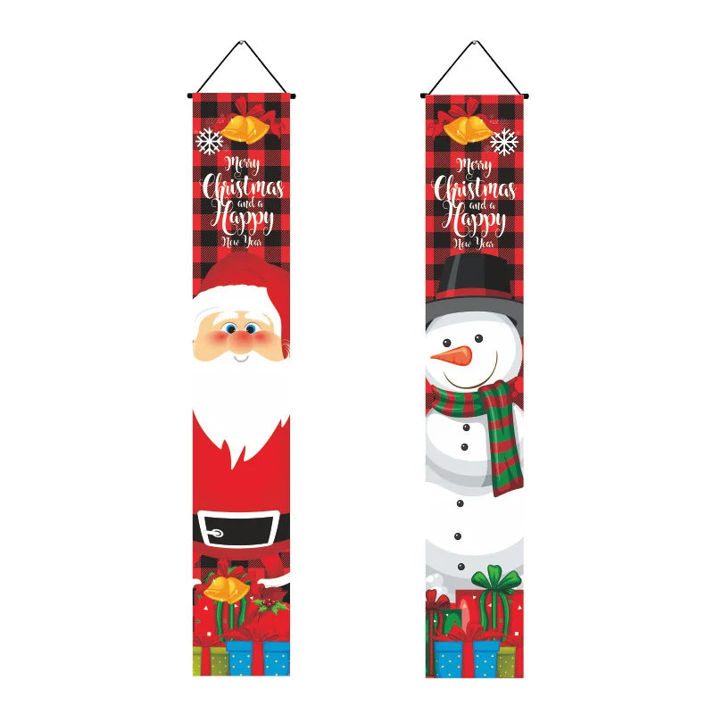 ,gifts,Christmas doors,flags,banners