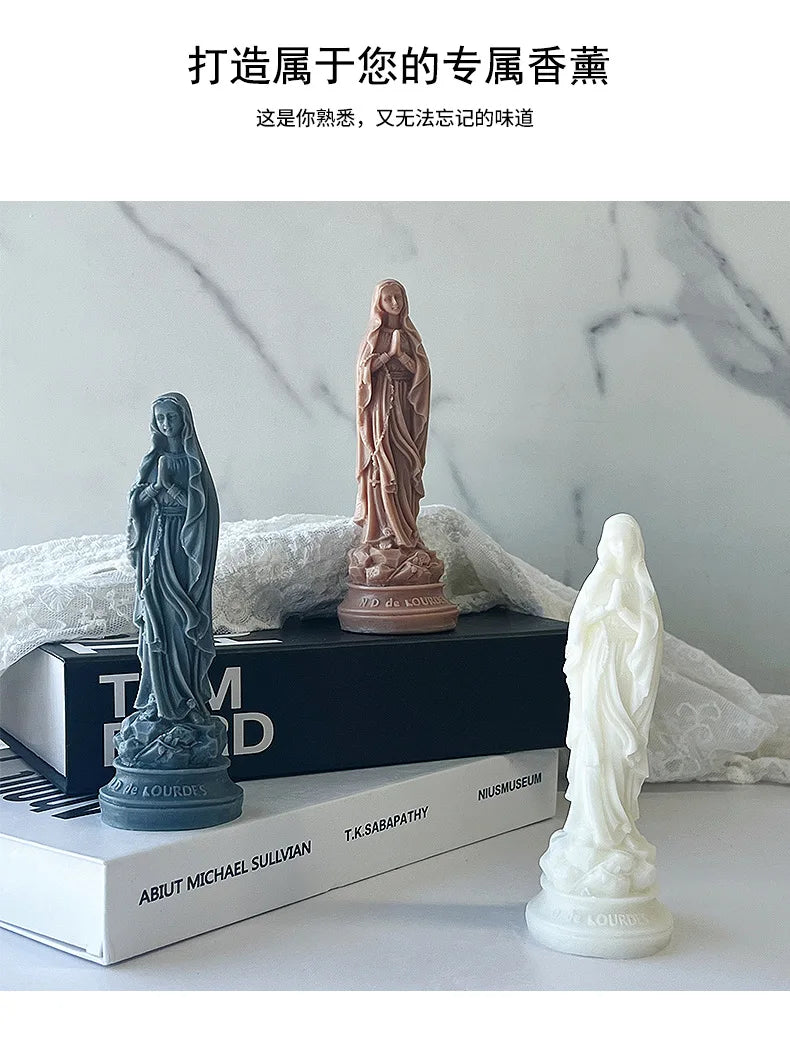 Virgin Mary scented candle.