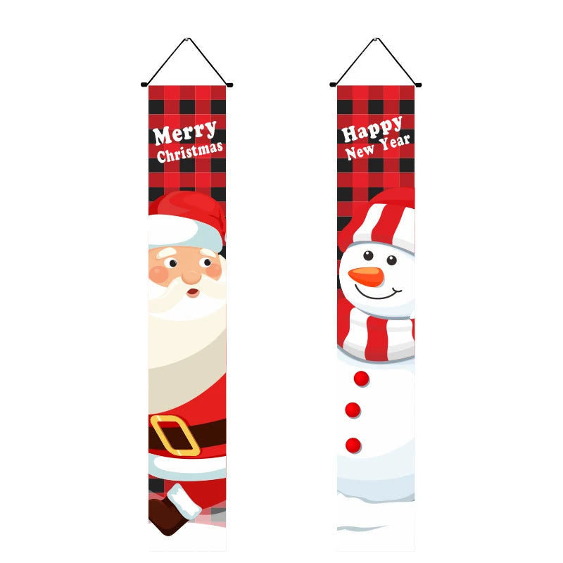 ,gifts,Christmas doors,flags,banners