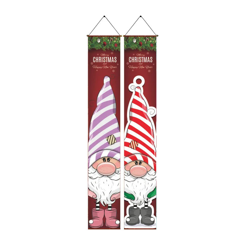 ,gifts,Christmas doors,flags,banners