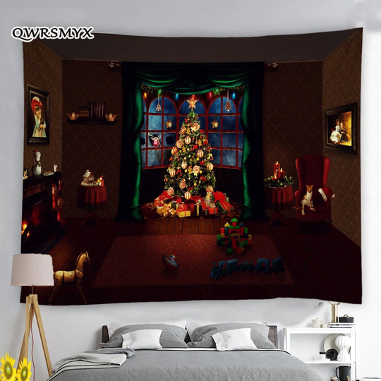 Christmas red candle  living room aesthetic bedroom