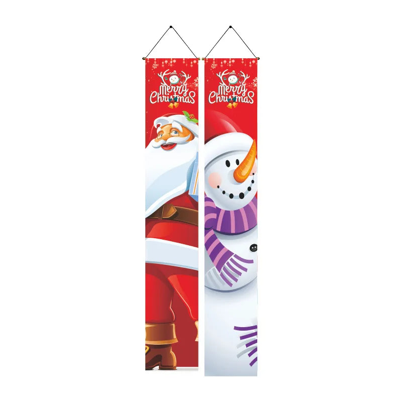 ,gifts,Christmas doors,flags,banners