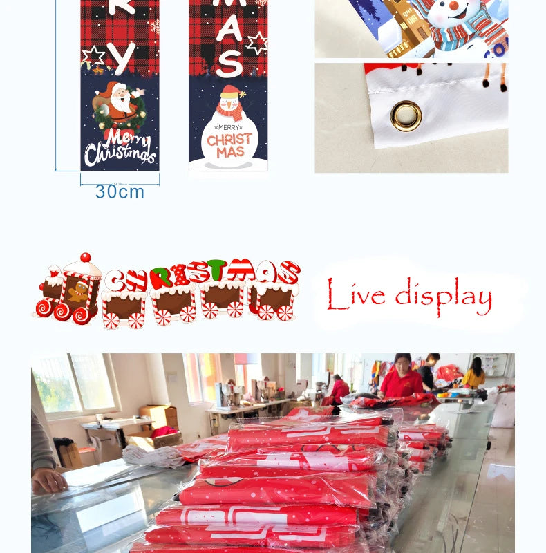 ,gifts,Christmas doors,flags,banners