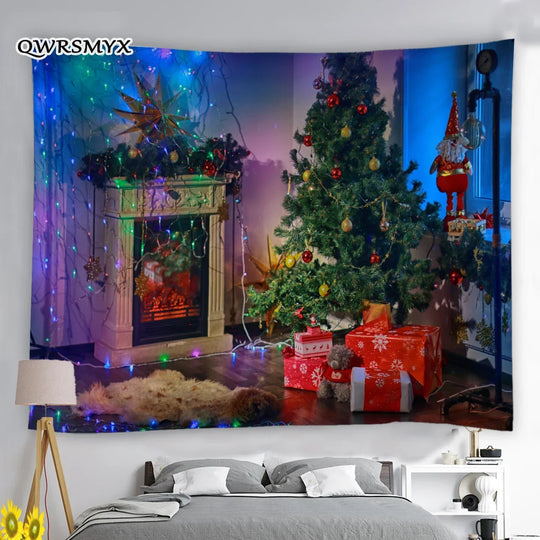 Christmas red candle  living room aesthetic bedroom