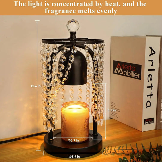 Black Warm  Candle Adjustable Candle Lamp