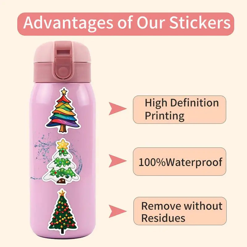 Christmas Stickers For Kids Cute Stick Waterproof Stickers