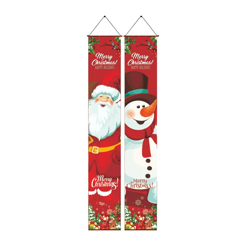 ,gifts,Christmas doors,flags,banners