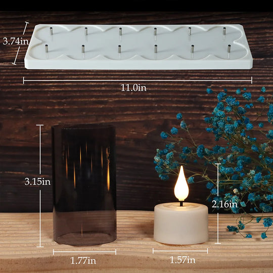 LED Candle Light Rechargeable Flameless Wedding Decor