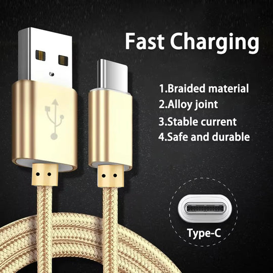 USB A To Type C Cable  Fast Charging