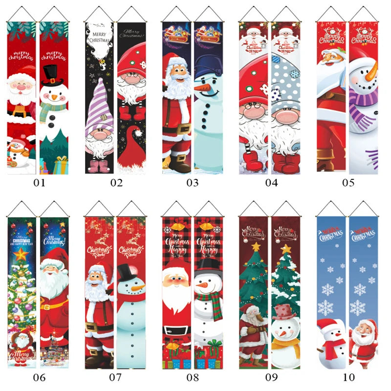 ,gifts,Christmas doors,flags,banners