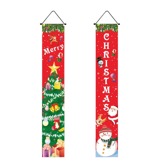 ,gifts,Christmas doors,flags,banners