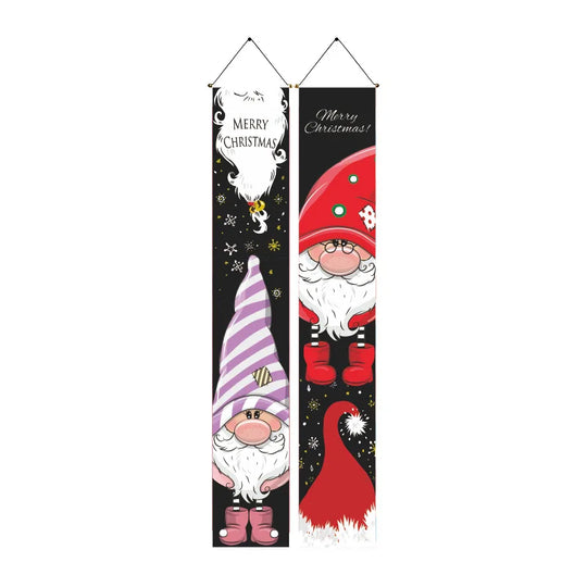 ,gifts,Christmas doors,flags,banners