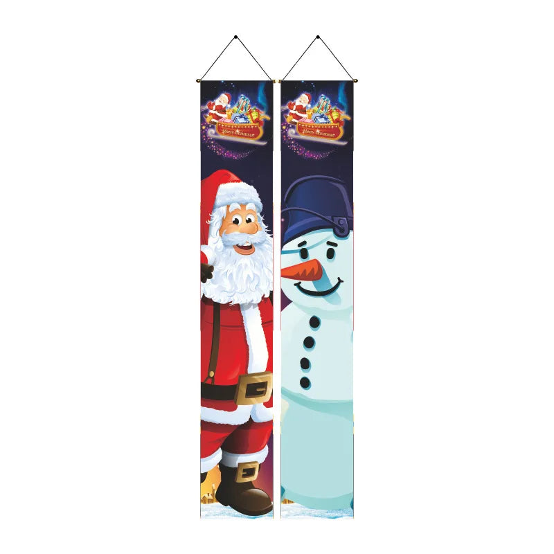 ,gifts,Christmas doors,flags,banners