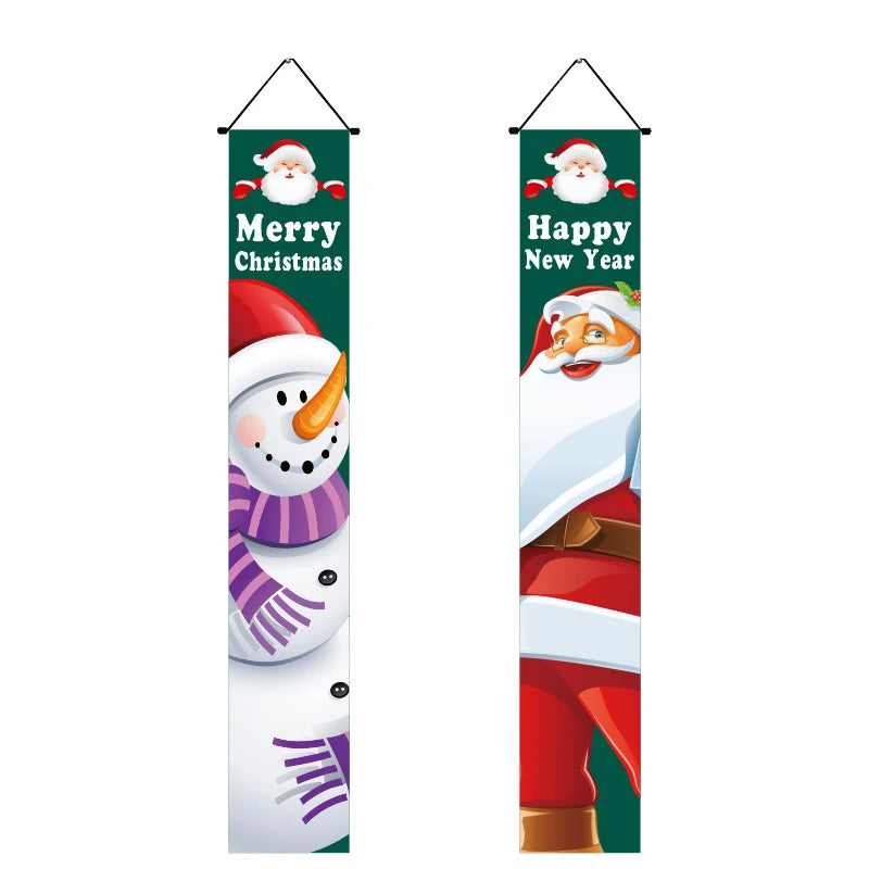 ,gifts,Christmas doors,flags,banners